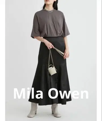 [ 새상품급 ] Mila Owen 미라 오웬 플레어 스커트 다크 그레이