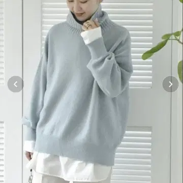 새상품급 스픽 앤 스팬 울 캐시미어 터틀넥 풀오버