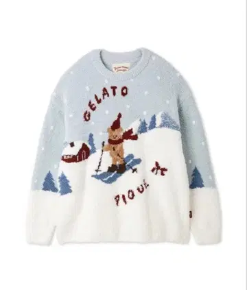 GELATO PIQUE HOLIDAY 스키 베어 자카드 풀오버 피케