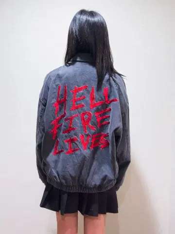 [STRANGER THINGS] 콜라보 데님 블루종 L 사이즈