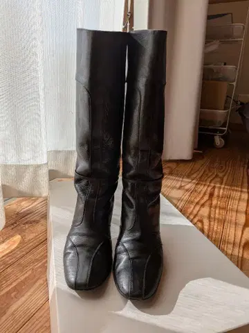 BALLY 롱 부츠 블랙 가죽