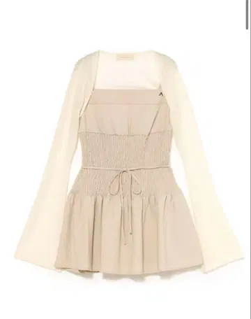 당일 발송 Betty shirring mini dress 베이지