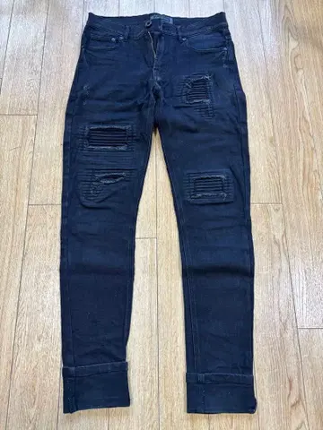 Cloak Jeans 블랙 데미지 데님 28