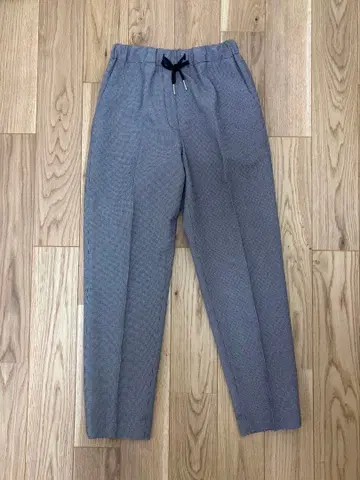 YONFA 테이퍼드 슬랙스 XS 하운드투스 체크