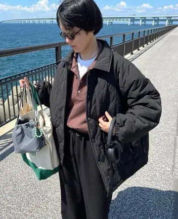 nugu / 퀼팅 오버사이즈 자켓