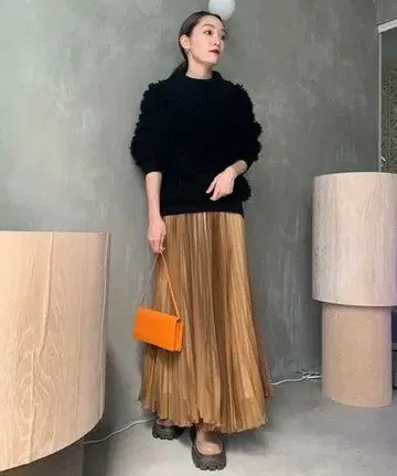 2WAY FLUFFY FRINGE KNIT ameri vintage