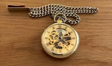 수동 와인딩 회중시계 골드색