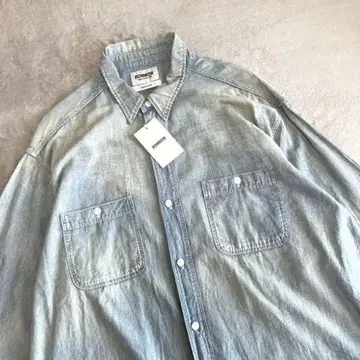 BOWWOW 샴브레이 셔츠 빈티지 가공 XL 데님 셔츠