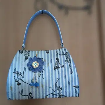 해골 디자인 기모노 백