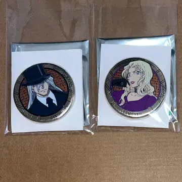 명탐정 코난 코난 플라자 한정판 메탈 캔뱃지 진 & 베르무트