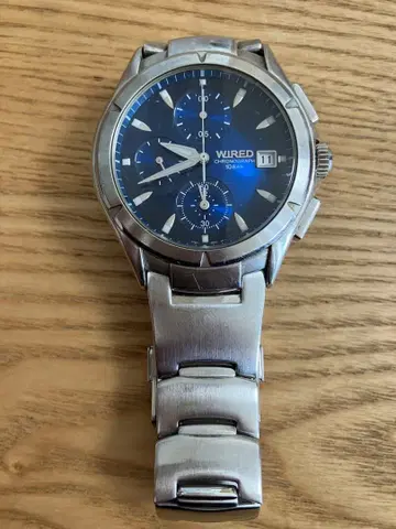 WIRED 크로노그래프 손목시계 블루