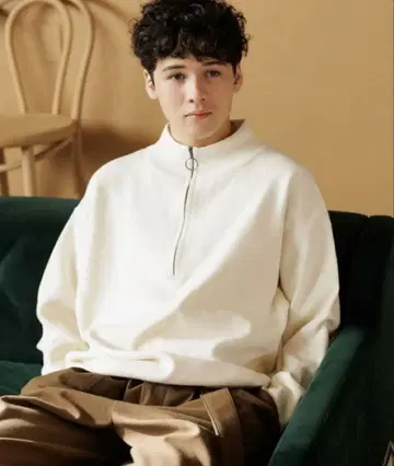 하프 지퍼 니트 풀오버 니코앤드