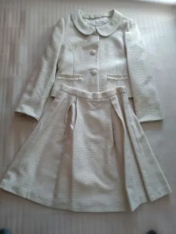 아이보리 셋업 자켓 스커트 & 블라우스