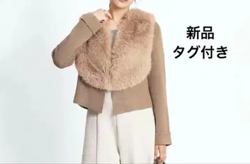 새상품 fennel 퍼 도킹 니트 가디건 스콧 클럽