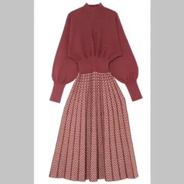 라그나문 니트 원피스 빨간색 겨울 LAGUNA MOON