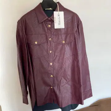 이탈리아제 가죽풍 셔츠 자켓