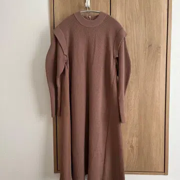 한정 가격 새상품급 셀 CELFORD 니트 원피스 브라운