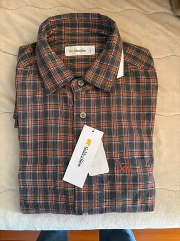 Golden Bear 체크 무늬 긴팔 셔츠 L 사이즈