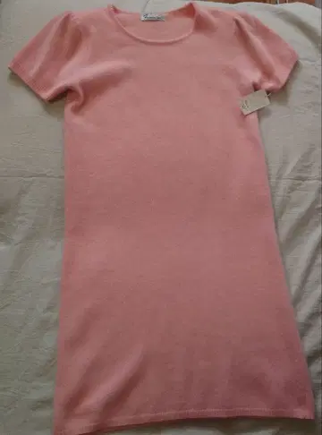 comme de Femminine 반팔 무릎 기장 원피스 핑크