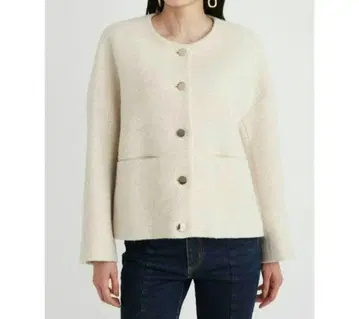 Mila Owen 노카라 코쿤 금장 버튼 블레이저