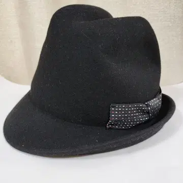 OVERRIDE 블랙 울 펠트 햇 리본 포함 남성용 M 사이즈