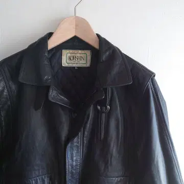 빈티지 가죽 자켓 L 소가죽 블랙
