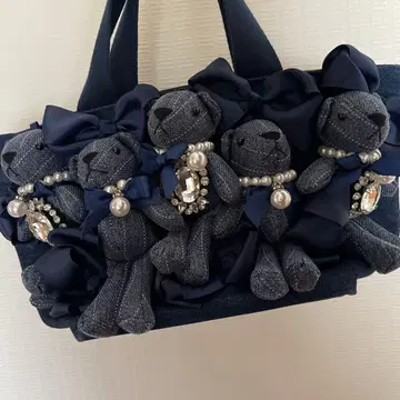 신디벤디 곰돌이 반짝반짝 토트백 숄더 스트랩 포함