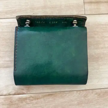 그린색 이단 접이식 지갑