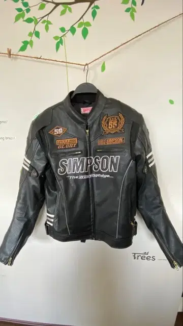 심슨 55주년 기념 페이크 가죽 자켓