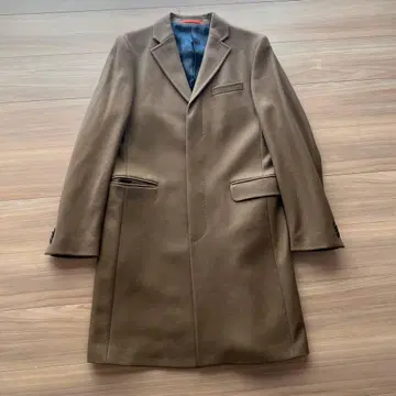 브라운 체스터 코트 울 계열