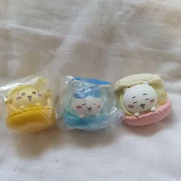 치이카와 (먼작귀) 캐릭터 마카롱 토끼 하치와레 세트