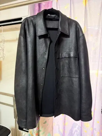 ZARA 자라 블랙 가죽풍 자켓 M 사이즈