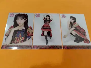 아키야마 유나 AKB48 20주년 기념 빨간 체크 의상 생사진 3종 컴프