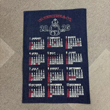 올해 새상품 미사용 WAREHOUSE 2026 데님 달력