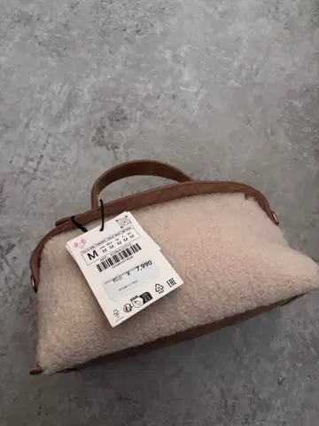 M 사이즈 인조 모피 스웨이드 숄더백