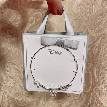 상하이 디즈니랜드 한정품 Disney 팔찌 실버 컬러