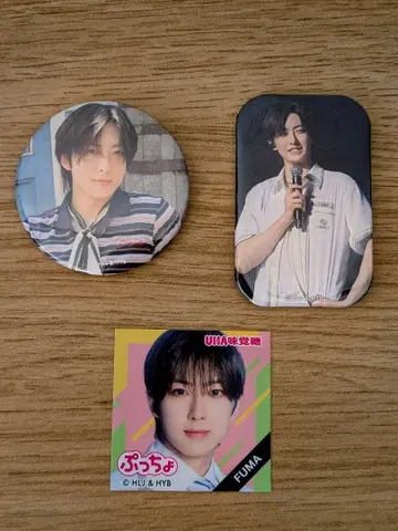 &TEAM FUMA 후우마 굿즈 3종 세트 캔뱃지 풋쵸씰