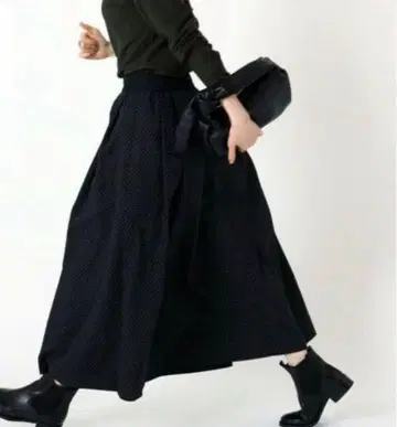 IENA DOT 자카드 턱 스커트