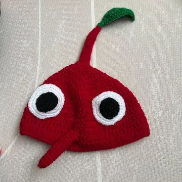 [ 핸드메이드 ] 빨간색 피크민 성인용 모자