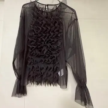 Te chichi 블라우스 튤 레이어드 프릴 블라우스 여성용