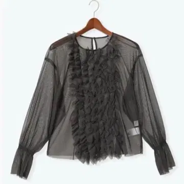 Te chichi 블라우스 튤 레이어드 프릴 블라우스 여성용