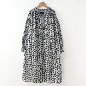 허그아워 우루시니아 댄스pt. 콤비 셔츠 원피스 꽃무늬 블랙