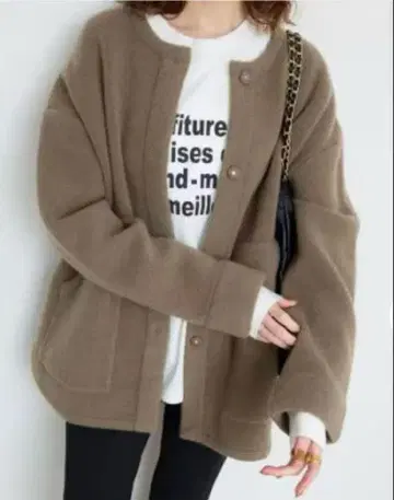 슬로브 이에나 더블 페이스 니트 블루종