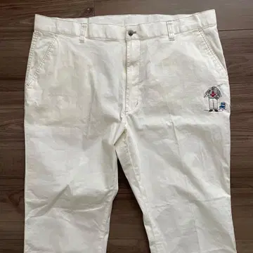 SINA COVA 시나코바 팬츠 낚시 자수 화이트 빅 사이즈