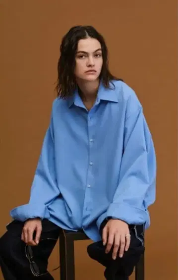 soerte 오버 사이즈 롱 슬리브 셔츠 사이즈 1