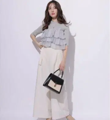 미사용 아푸와이저 리셰 아지메 허리 와이드 팬츠