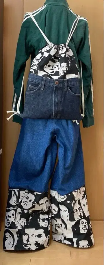 핸드메이드 데님 리메이크 팬츠 & 냅 세트 [ 낱개 판매 가능 ]