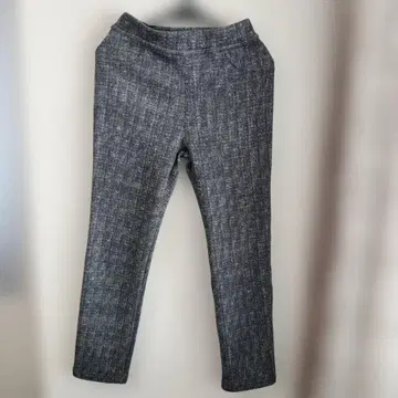 스트레치 팬츠 여성용 그레이 계열 트위드풍 속기모 M 사이즈