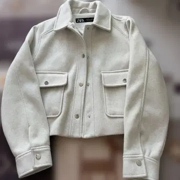 ZARA 라이트 그레이 크롭 자켓