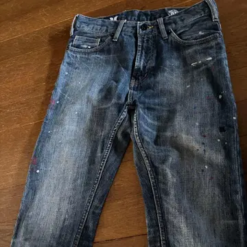 Hurley 페인트 가공 데님 팬츠